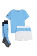 Fotbalové Dres Manchester City Dětské Domácí Oblečení 2025-26 Krátký Rukáv (+ trenýrky)
